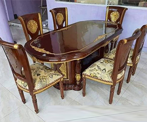 Images of Hand Carved Dining Table Set
